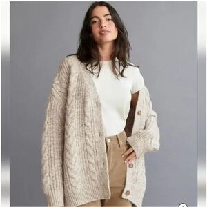 Jenni Kayne Alpaca Merino Cable Cocoon Cardigan XXS